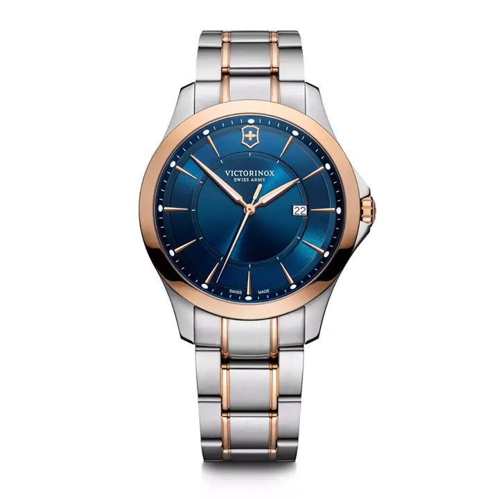 Victorinox Men's Rose Gold Tone Case Blue Dial Quartz Watch