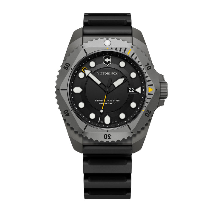 Victorinox Men's Grey Tone Case Black Dial Quartz Watch