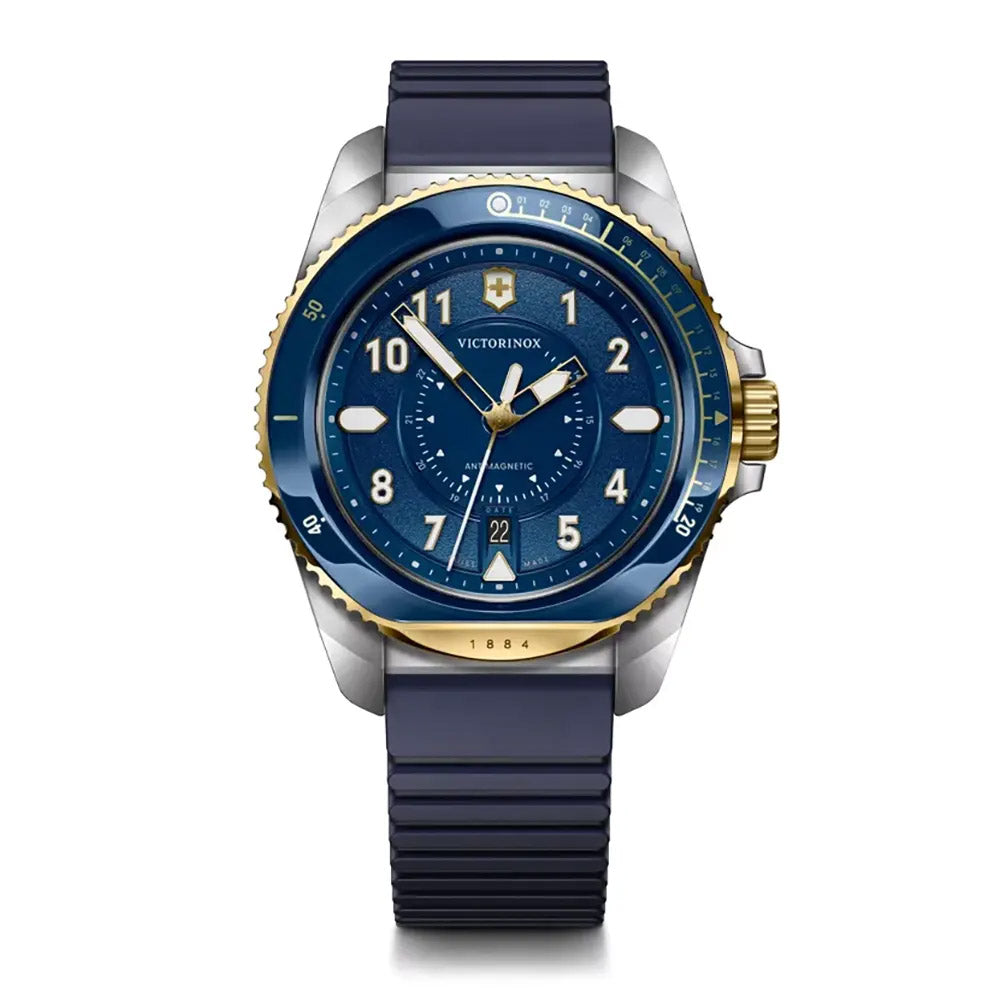 Victorinox Men's Silver Tone Case Blue Dial Quartz Watch