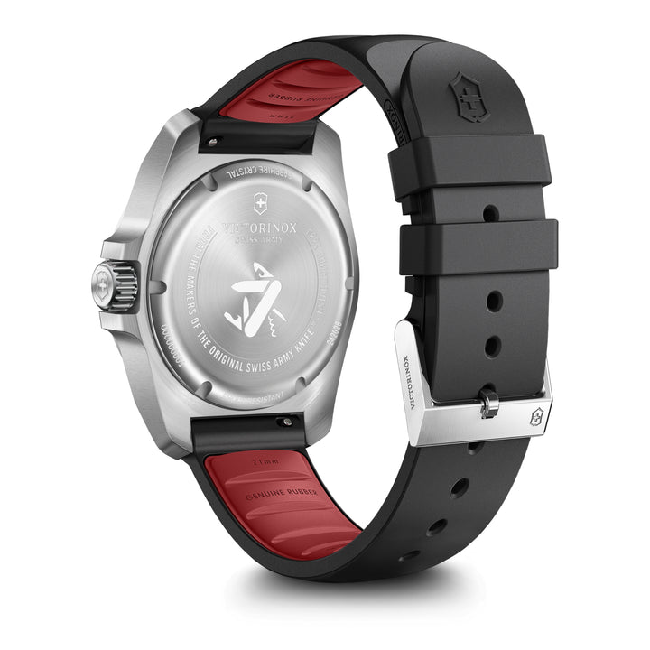 Victorinox Men's Silver Tone Case Black Dial Quartz Watch