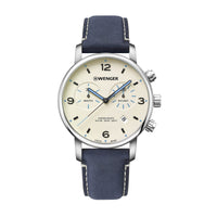 WENGER Orologio da polso da uomo Urban Metropolitan 42 mm, Swiss Made, analogico al quarzo, impermeabile fino a 100 m, Marrone/argento, cinghia WENGER Orologio da polso da uomo Urban Metropolitan 42 mm, Swiss Made, analogico al quarzo, impermeabile fino a 100 m, Marrone/argento, cinghia