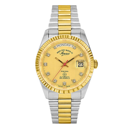 West End The Classics Automatic 37mm Two-Tone Champagne Dial with Zircon Markers