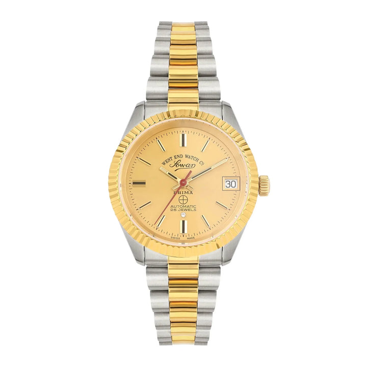 West End Women's Silver & Gold Tone Case Champagne Dial Automatic Watch
