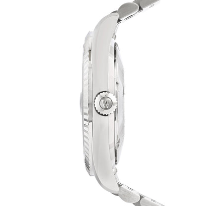 ساعة ويست إند أوتوماتيكية للرجال بإطار وميناء باللون الفضي