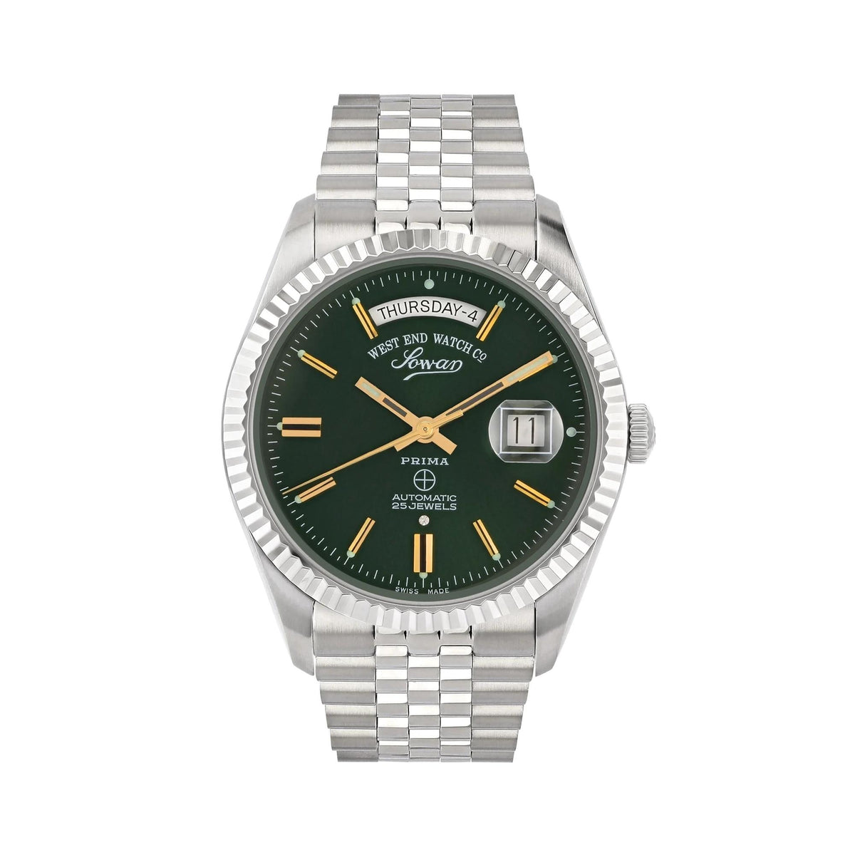 West End The Classics Gents Automatic 41mm Stainless Steel Green Dial Watch