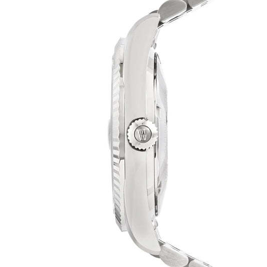 West End Men's Silver Tone Case Yellow Arabic Dial Automatic Watch