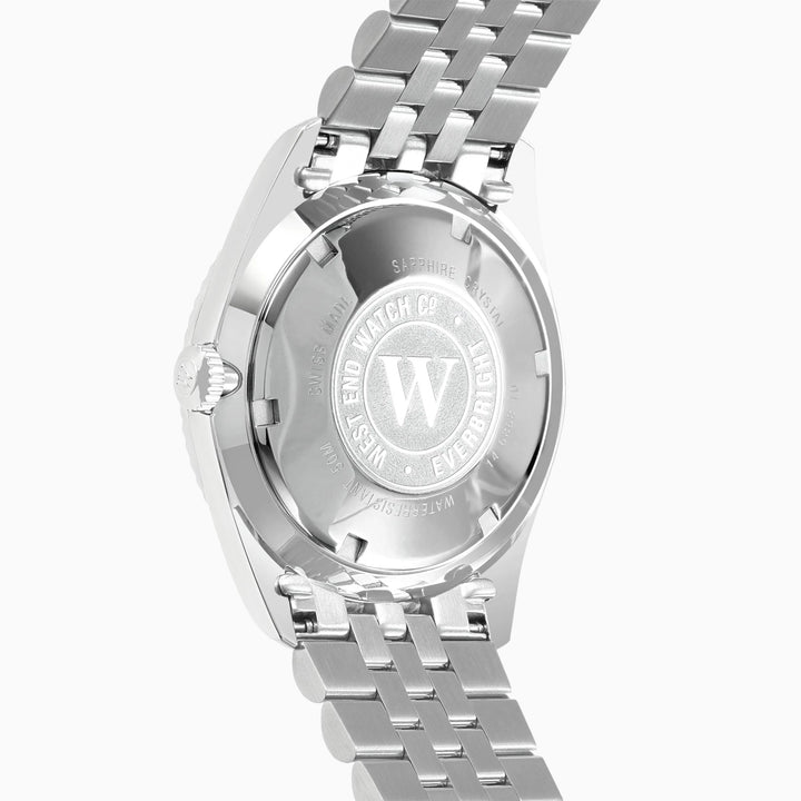 West End Men's Silver Tone Case Blue Dial Automatic Watch