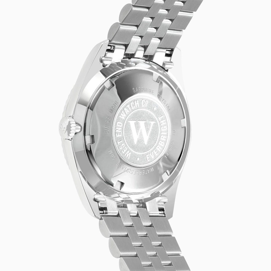 West End Men's Silver Tone Case Green Dial Automatic Watch