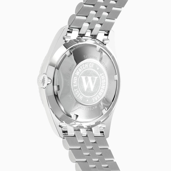 West End Men's Silver Tone Case Green Dial Automatic Watch