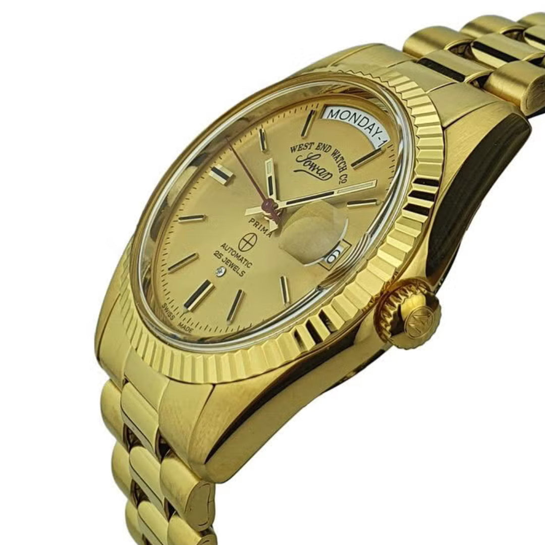 West End The Classics Automatic 37mm Gold-tone Watch Silver Dial