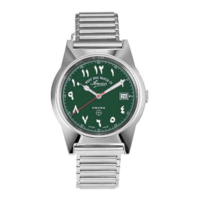West End Souq Collection 38mm Stainless Steel Quartz Watch Green Dial with Arabic Numerals - W6841103370R