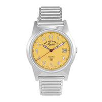 West End Souq Collection 38mm Stainless Steel Quartz Watch Yellow Dial with Arabic Numerals