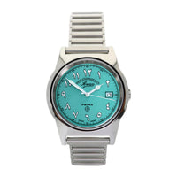 West End Souq Collection 38mm Stainless Steel Quartz Watch Turquoise Dial with Arabic Numerals