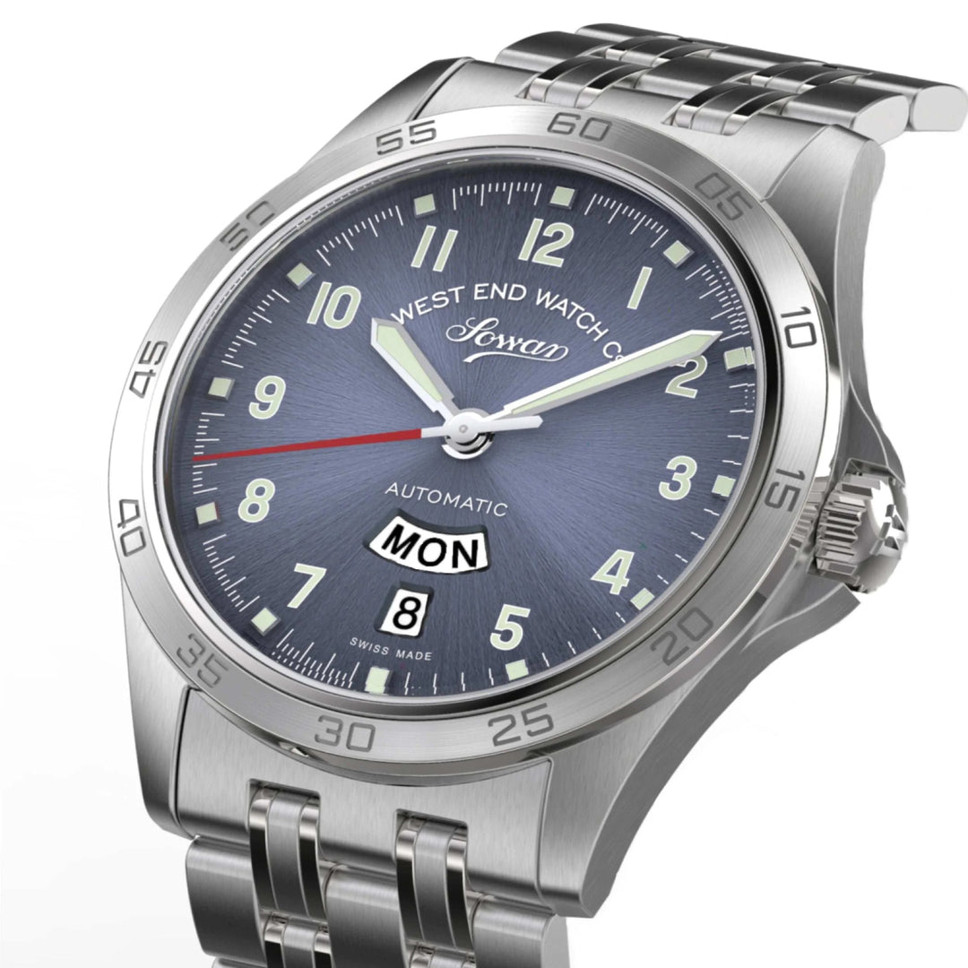 West End Sowar 2000 39mm Automatic Gents Watch Blue Dial