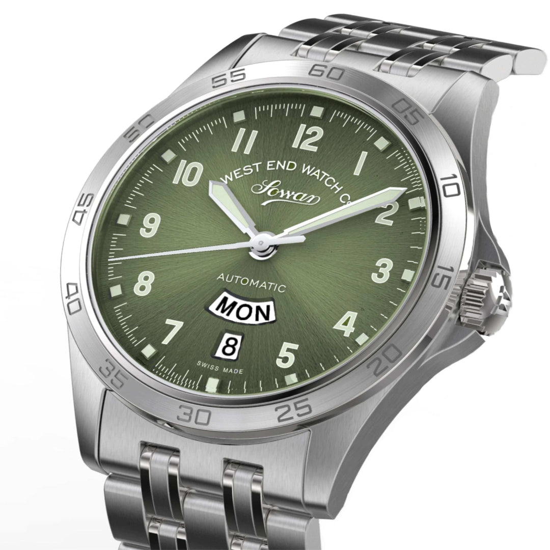 West End Sowar 2000 39mm Automatic Gents Watch Green Dial