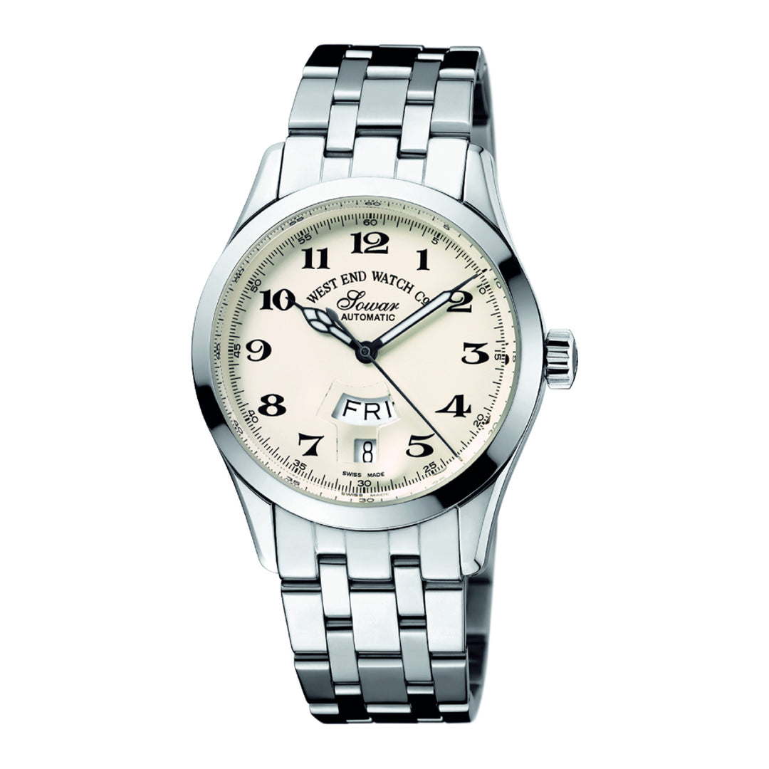 West End Silkroad I Automatic Gents Watch Stainless Steel 38mm Cream Dial