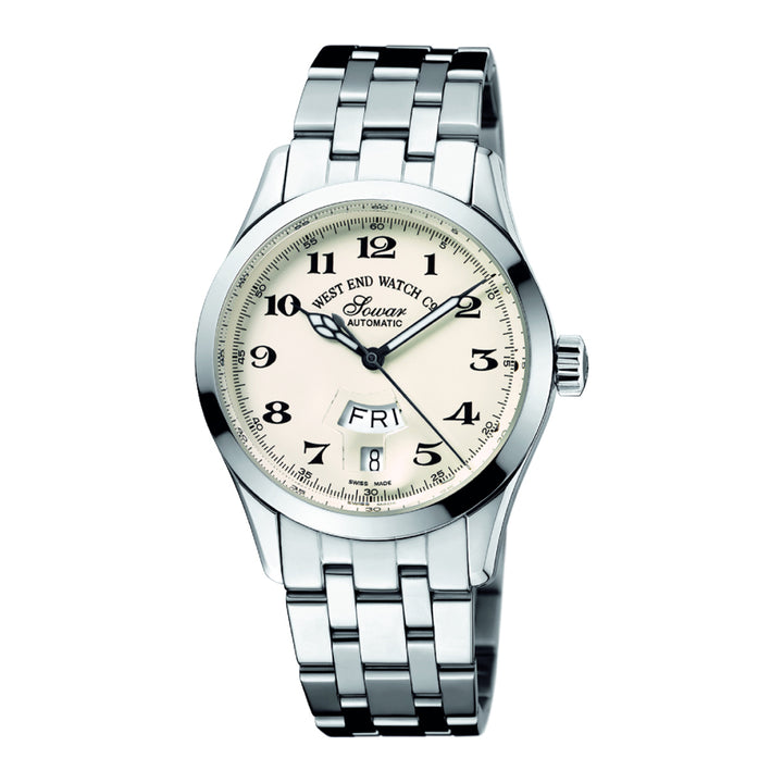 West End Silkroad I Automatic Gents Watch Stainless Steel 38mm Cream Dial