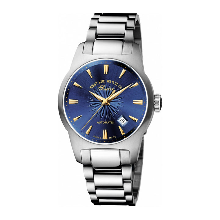 West End Silkroad III Automatic Gents Watch Stainless Steel 39mm Blue Dial