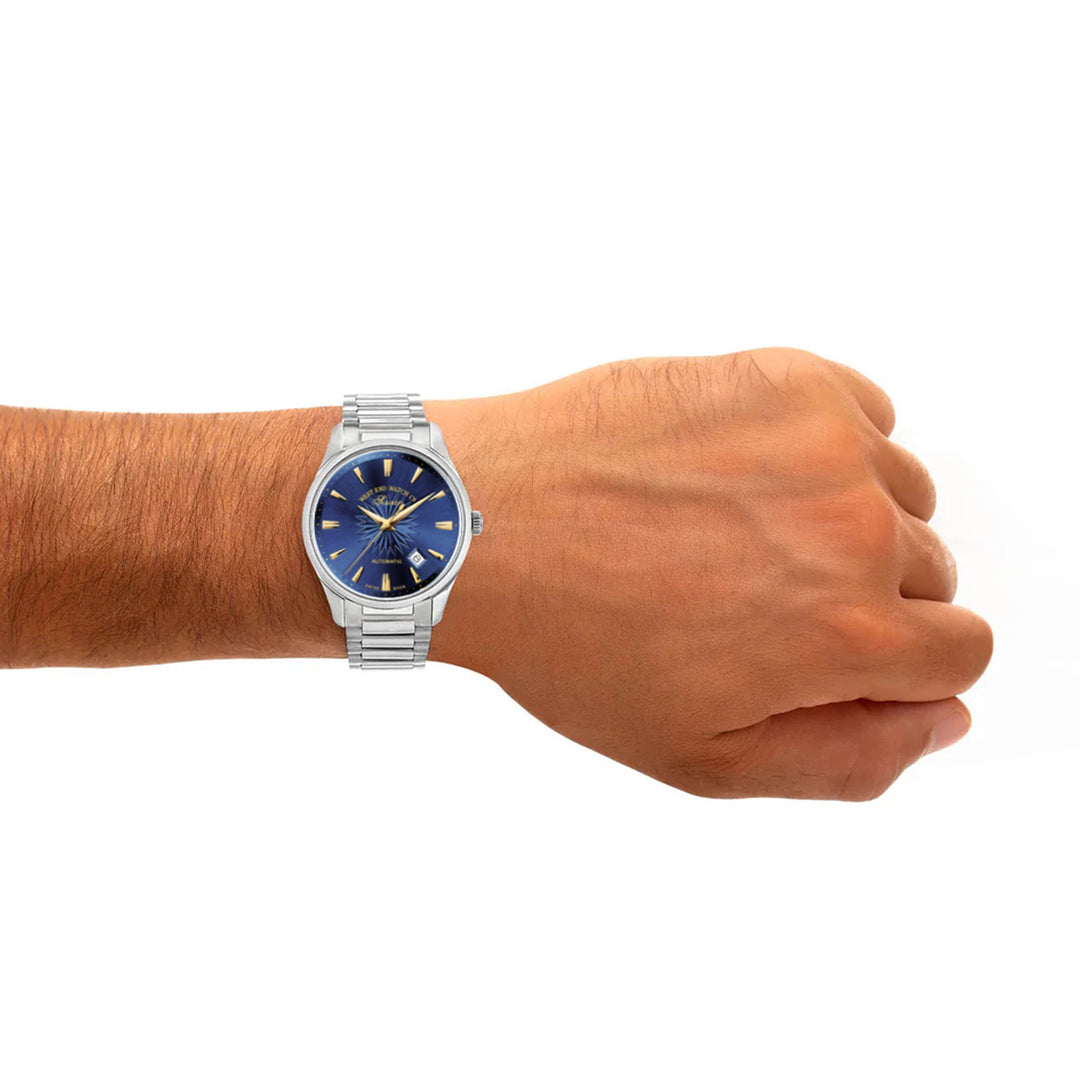 West End Silkroad III Automatic Gents Watch Stainless Steel 39mm Blue Dial