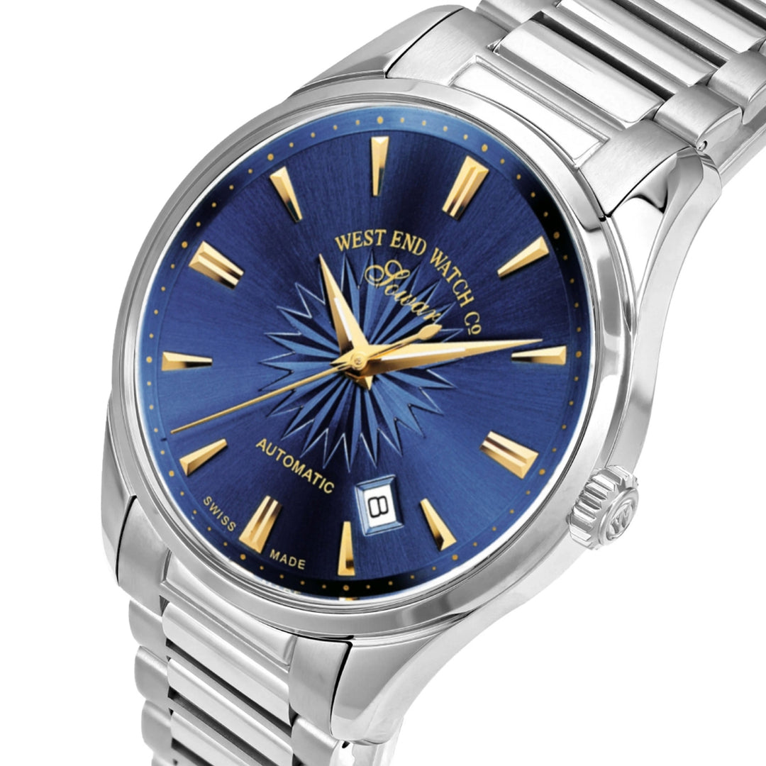West End Silkroad III Automatic Gents Watch Stainless Steel 39mm Blue Dial