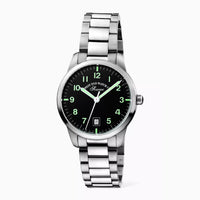 West End Everbright Quartz Stainless Steel Gents 38mm Watch Black Dial