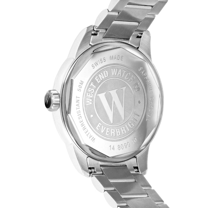 West End Everbright Quartz Stainless Steel Gents 38mm Watch Black Dial
