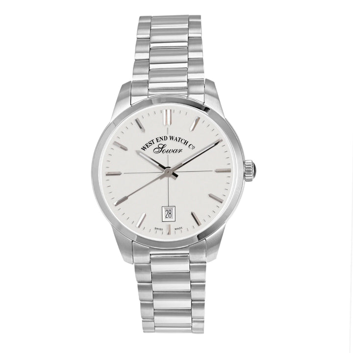 West End Everbright Quartz Stainless Steel Gents 38mm Watch Silver Dial
