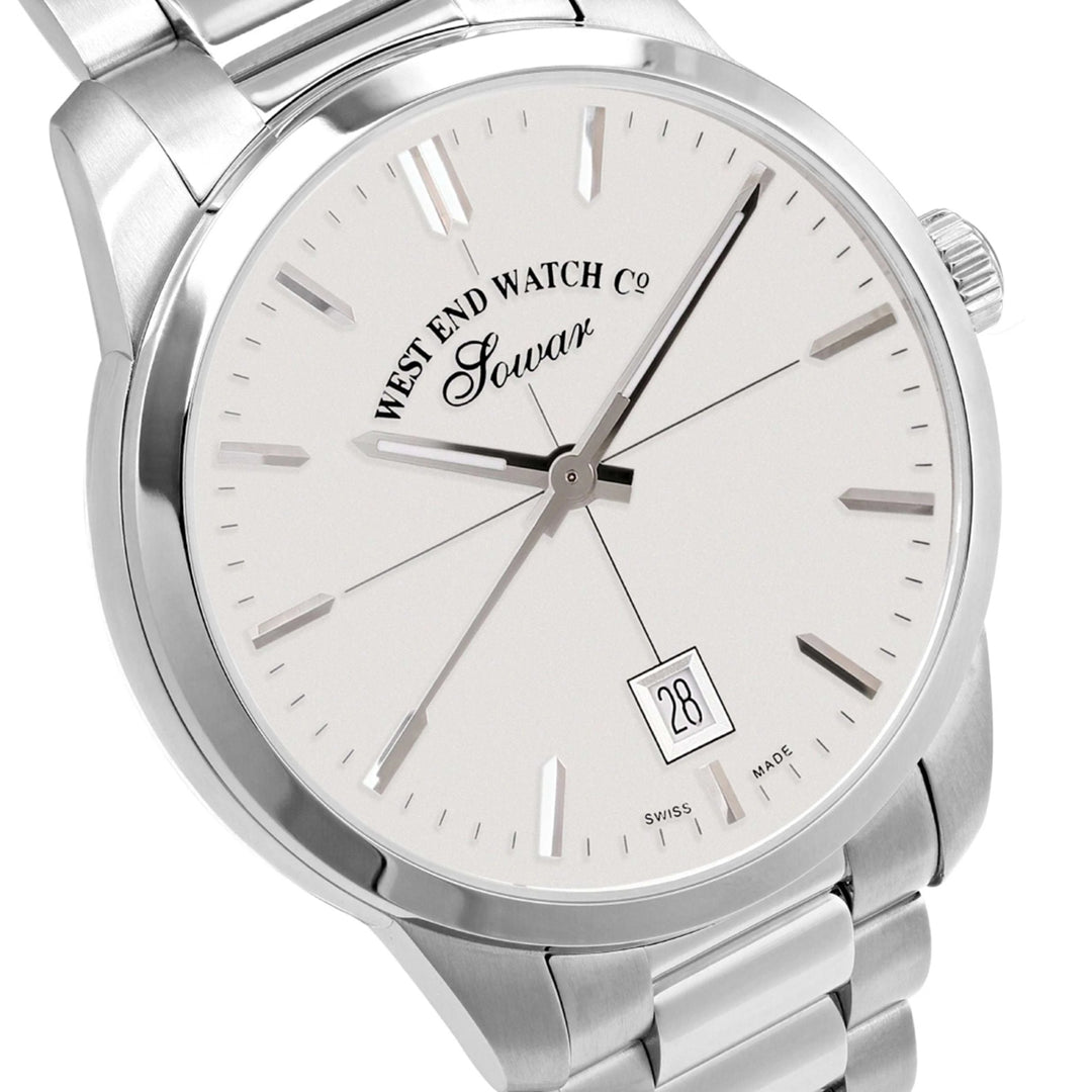 West End Everbright Quartz Stainless Steel Gents 38mm Watch Silver Dial
