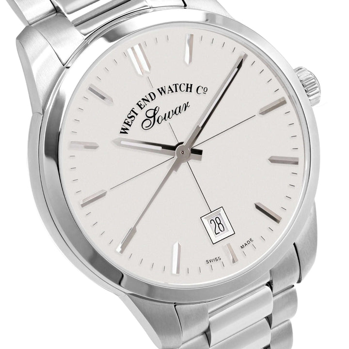 West End Everbright Quartz Stainless Steel Gents 38mm Watch Silver Dial