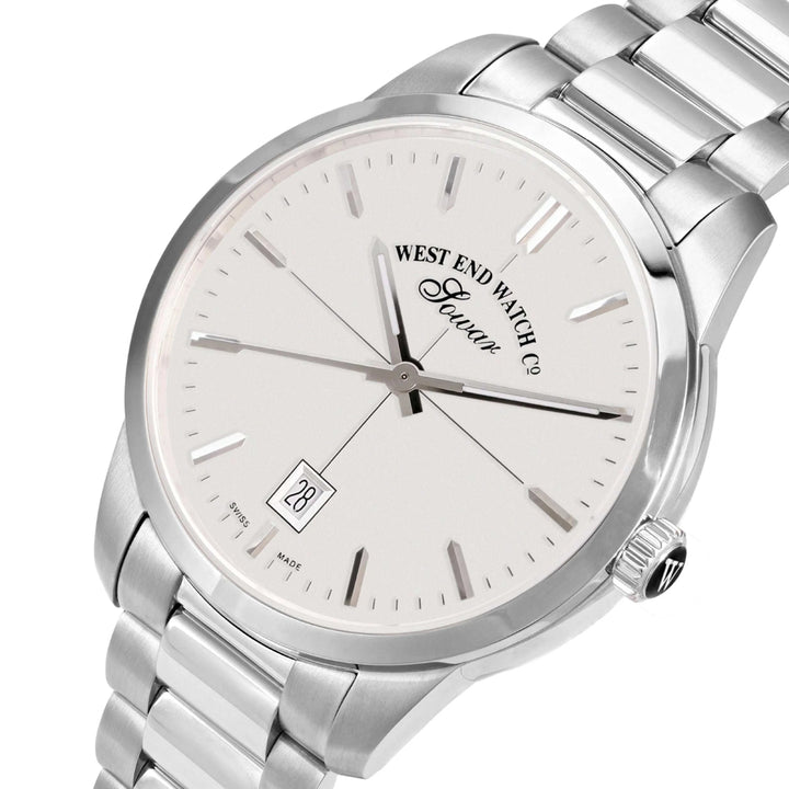 West End Everbright Quartz Stainless Steel Gents 38mm Watch Silver Dial
