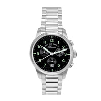 West End Everbright Chronograph Quartz Stainless Steel Gents 40mm Watch Black Dial