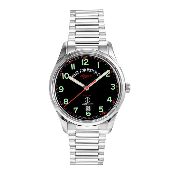 West End Sowar Prima Automatic Stainless Steel 39mm Gents Watch Black Dial