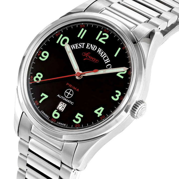 West End Sowar Prima Automatic Stainless Steel 39mm Gents Watch Black Dial
