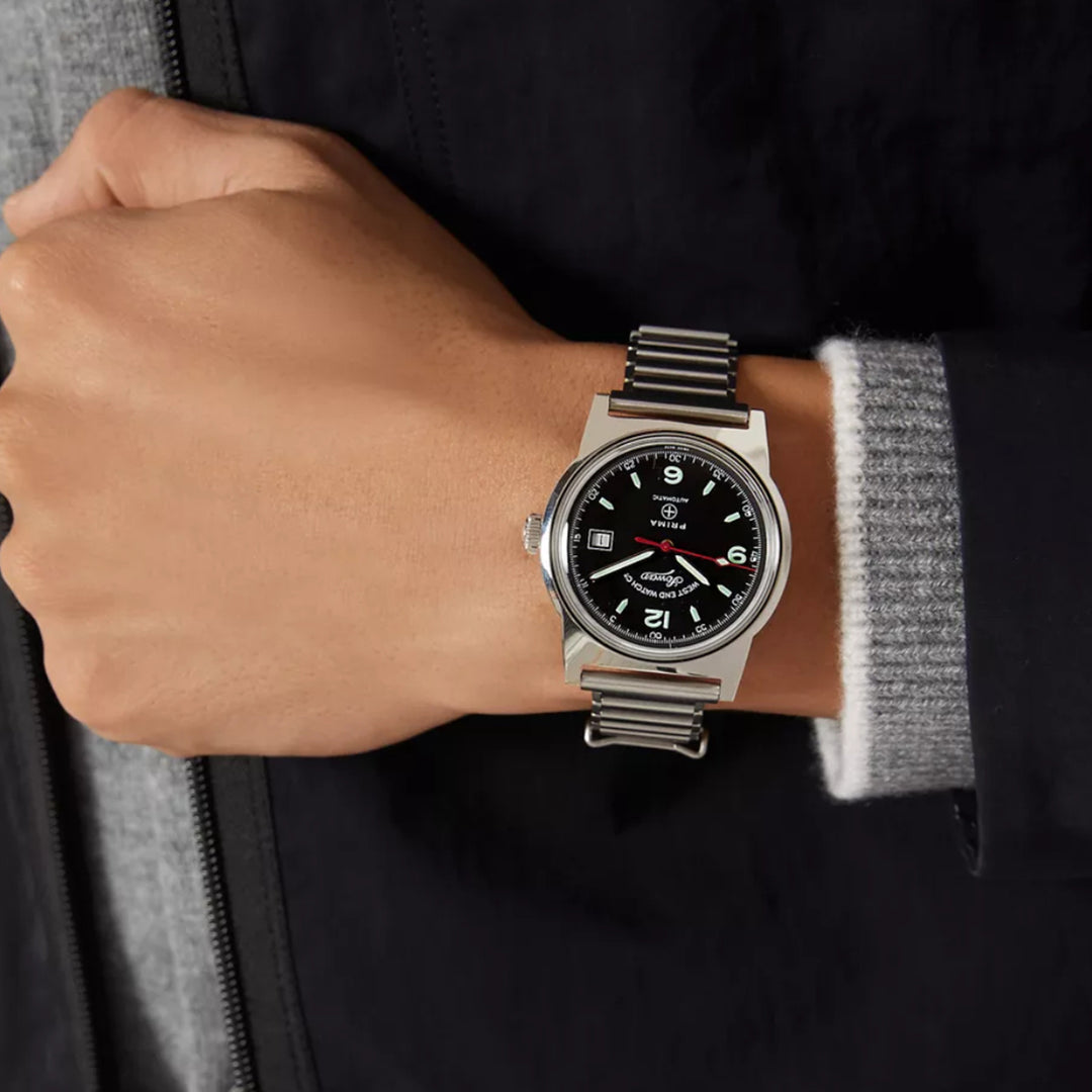 West End New 8152 Automatic Stainless Steel 39mm Gents Watch Black Dial