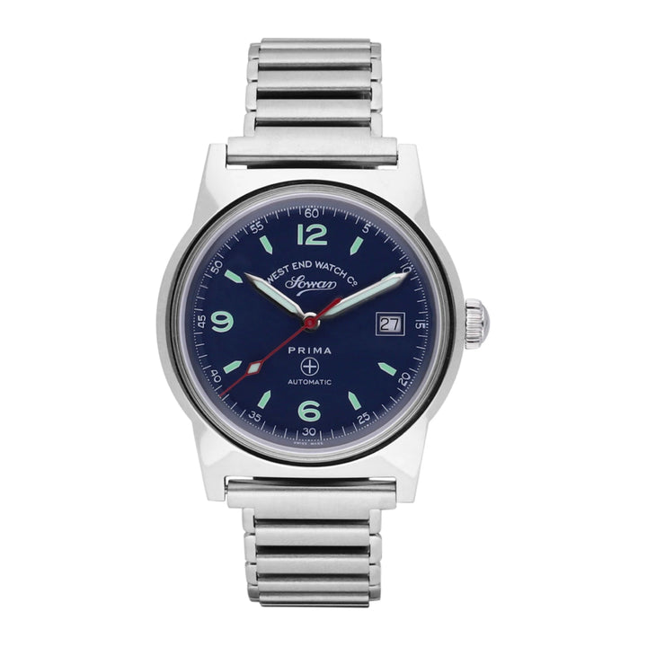 West End New 8152 Automatic Stainless Steel 39mm Gents Watch Blue Dial