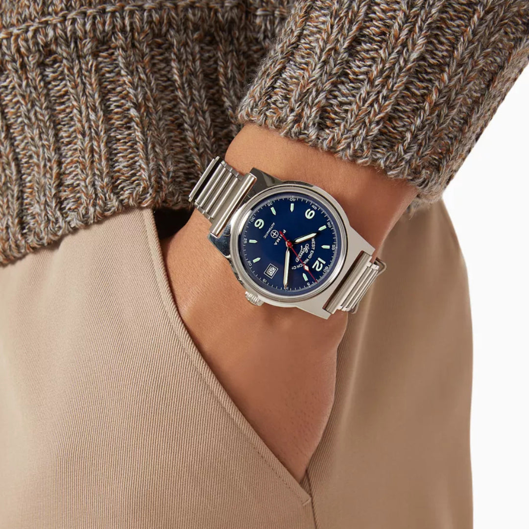 West End New 8152 Automatic Stainless Steel 39mm Gents Watch Blue Dial