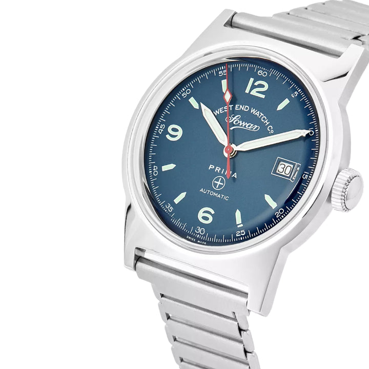 West End New 8152 Automatic Stainless Steel 39mm Gents Watch Blue Dial