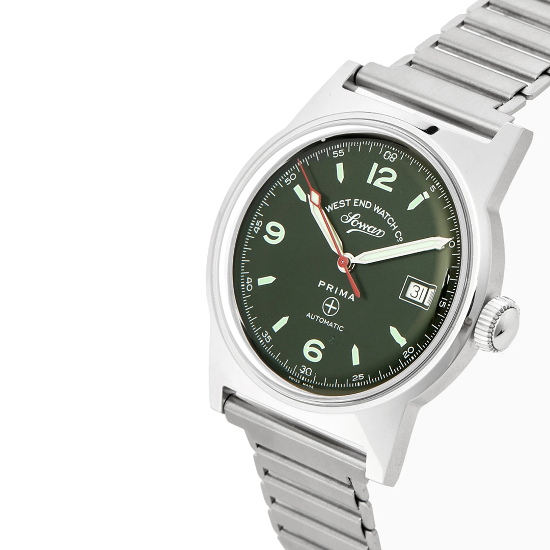 West End New 8152 Automatic Stainless Steel 39mm Gents Watch Green Dial