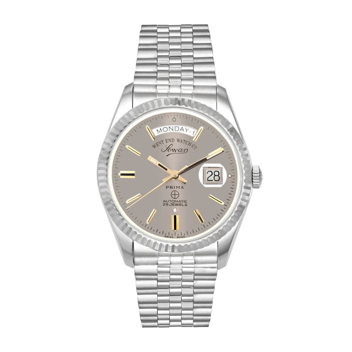 West End Men's Silver Tone Case Rhuthenium Dial Automatic Watch