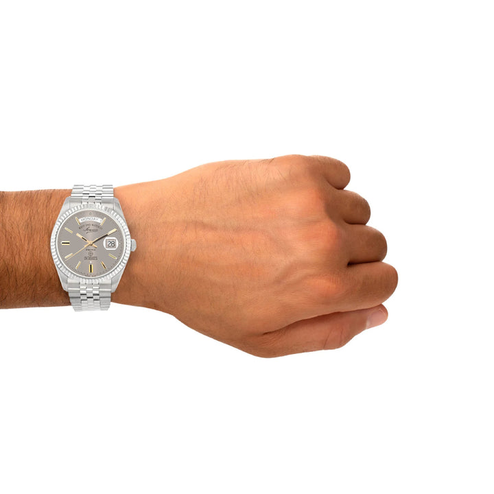 West End Men's Silver Tone Case Rhuthenium Dial Automatic Watch