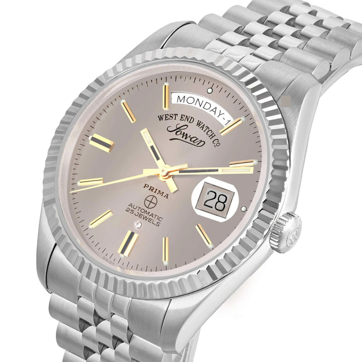 West End Men's Silver Tone Case Rhuthenium Dial Automatic Watch