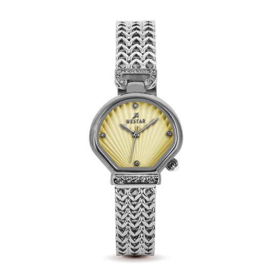 Westar Ornate Ladies Light Champagne Dial 27X30 mm Quartz Watch