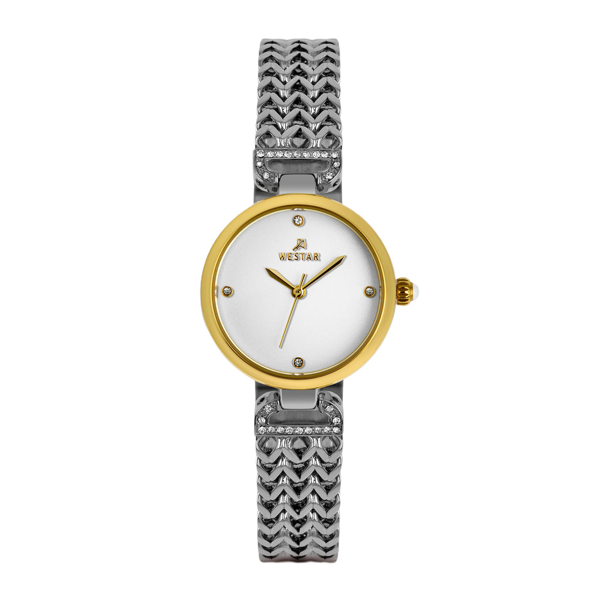 ساعة ويستار النسائية بميناء فضي ومقاس 26.5 مم تعمل بحركة الكوارتز