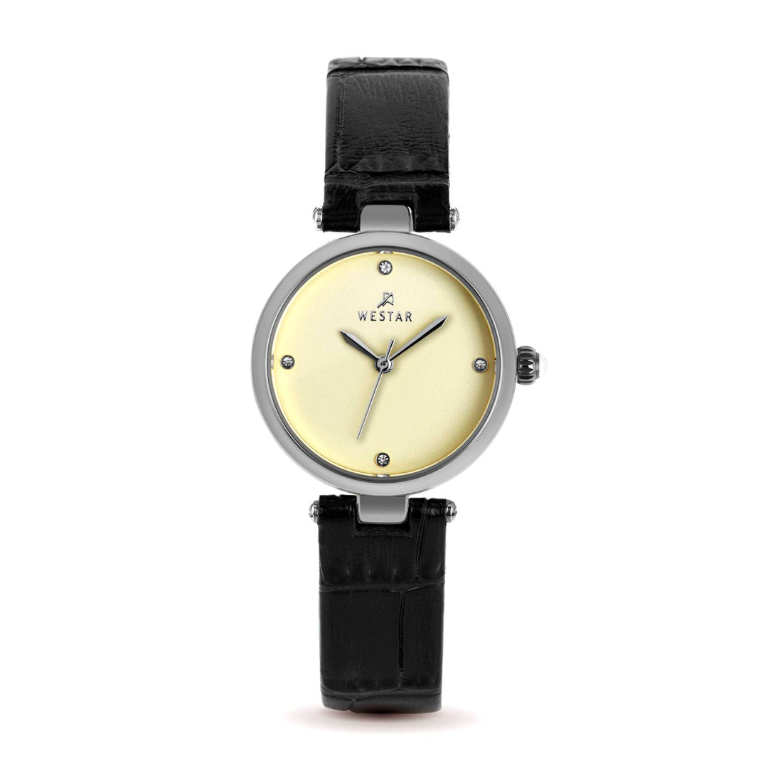 Westar Ornate Ladies Light Champagne Dial 26.5 mm Quartz Watch