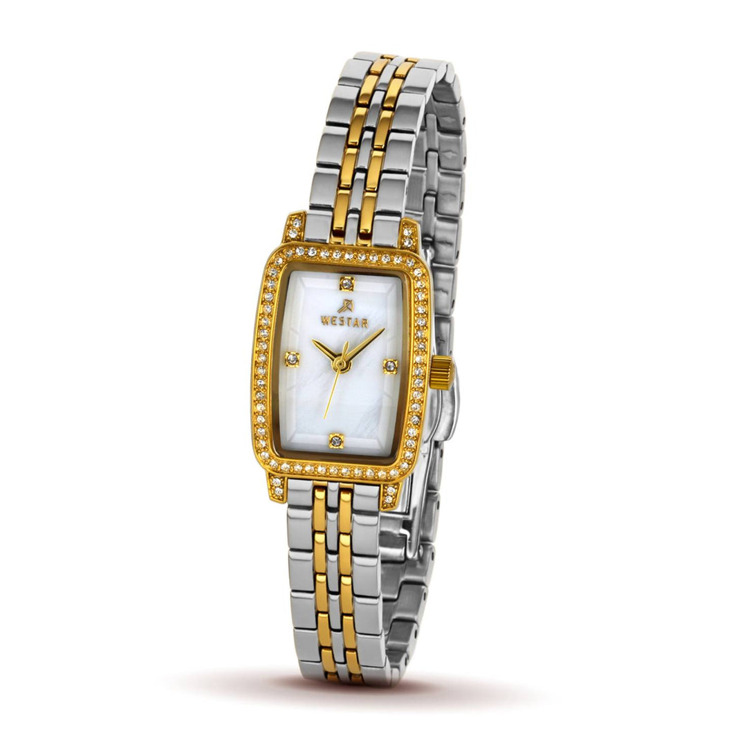 Westar Ornate Ladies MOP White Dial 19x25 mm Quartz Watch