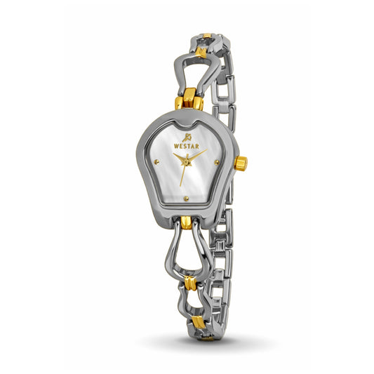 Westar Ornate Ladies White Dial 25X33 mm Quartz Watch