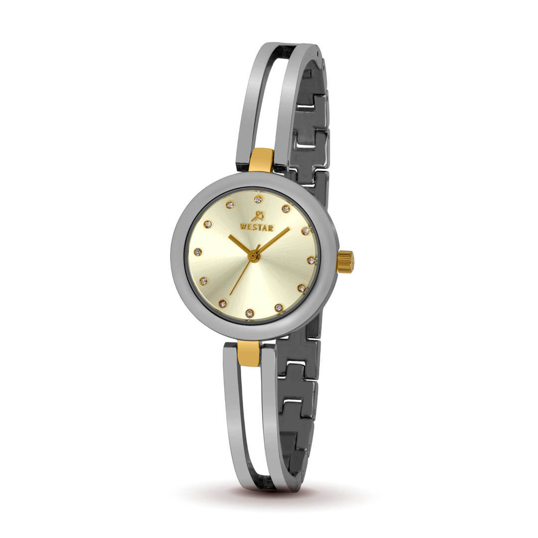 Westar Ornate Ladies Light Champange Dial 26 mm Quartz Watch