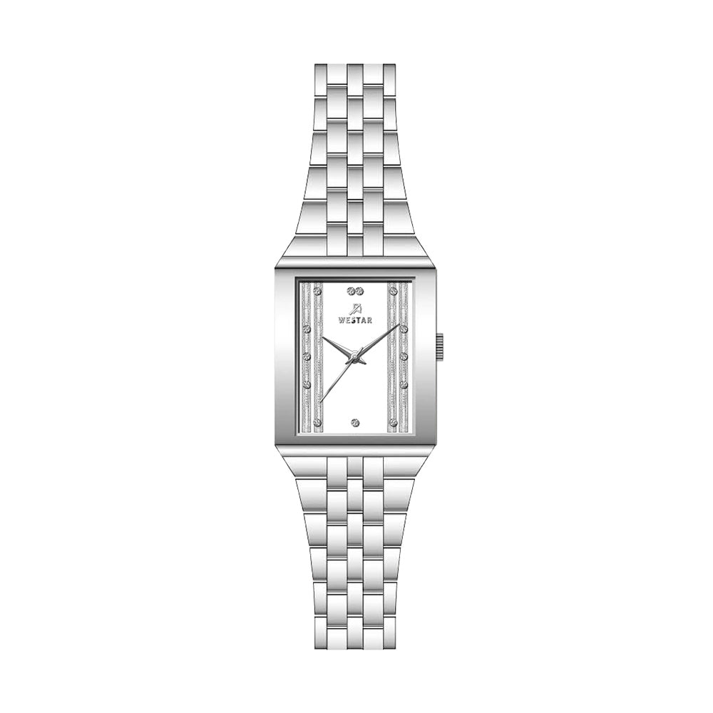 Westar White Dial Ladies Executive Watch - 6605STN101