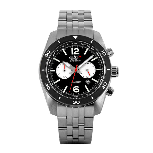 Westar Activ Gents 44 mm Black Dial Quartz Watch - 90280STN203