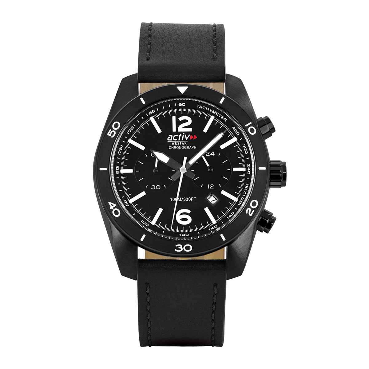 Westar Activ Gents 44 mm Black Dial Quartz Watch - 90281BBN103